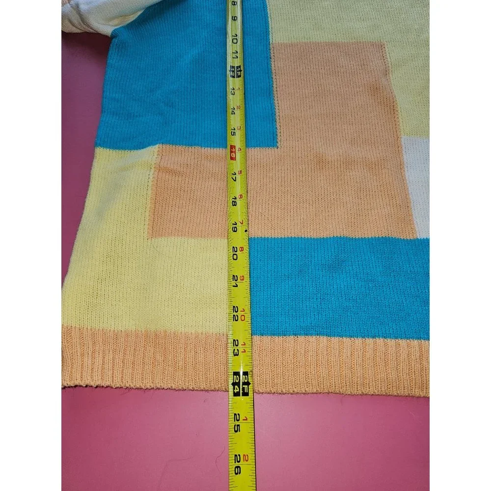 Blair short sleeve colored block sweater size Small - Picture 5 of 6